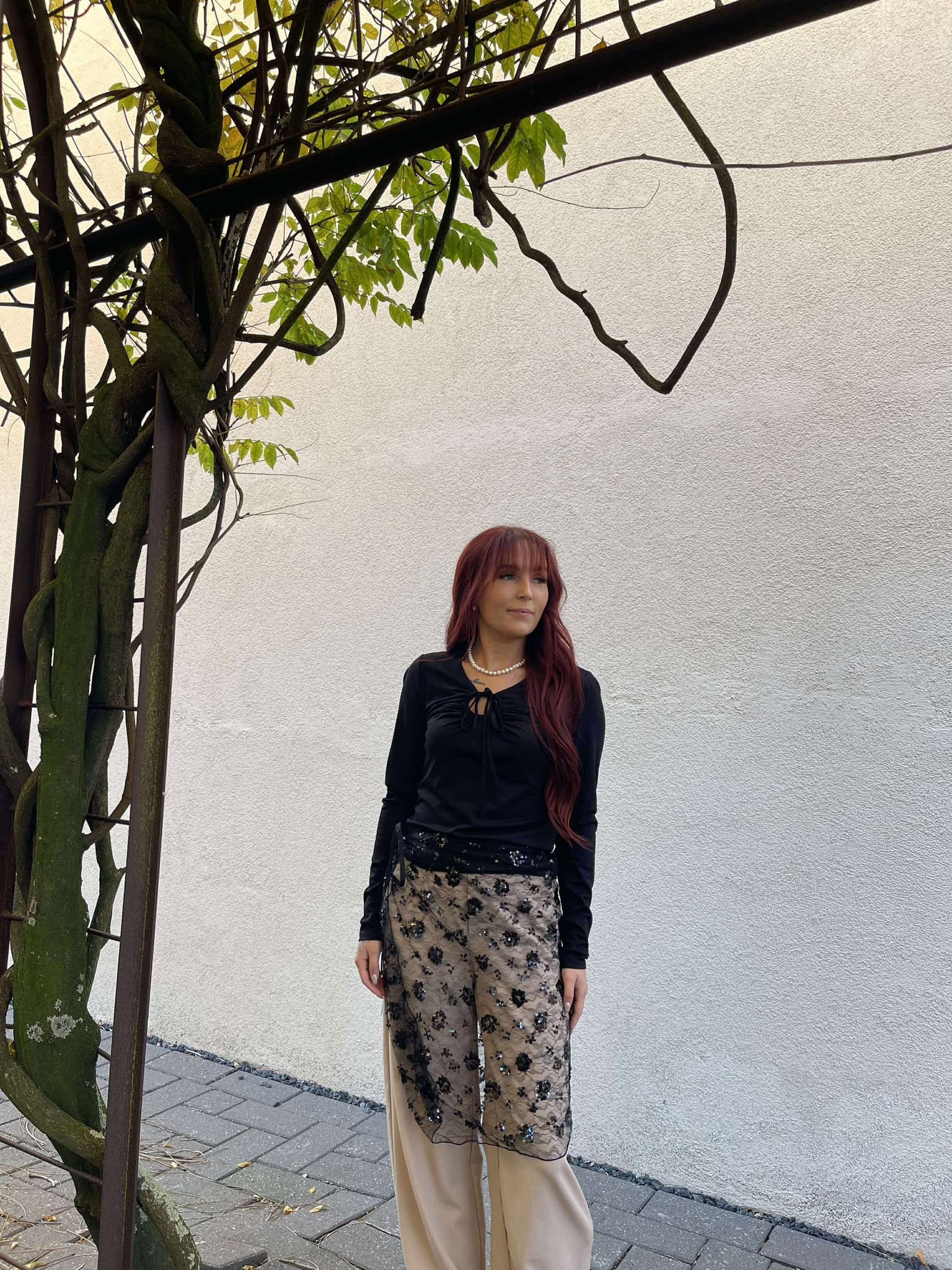 PCNATASJA Midi Skirt - Black